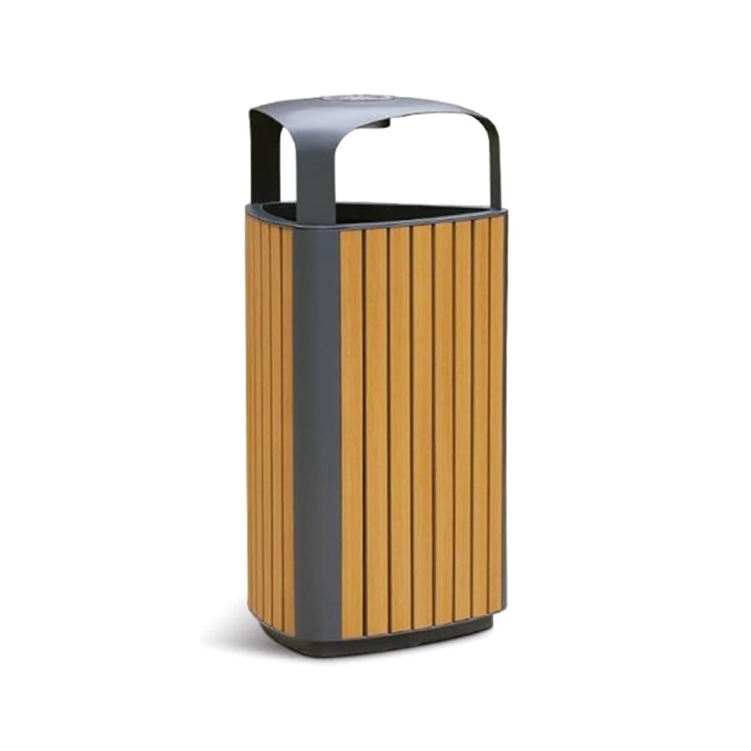 Plastic Wood Trash Bin